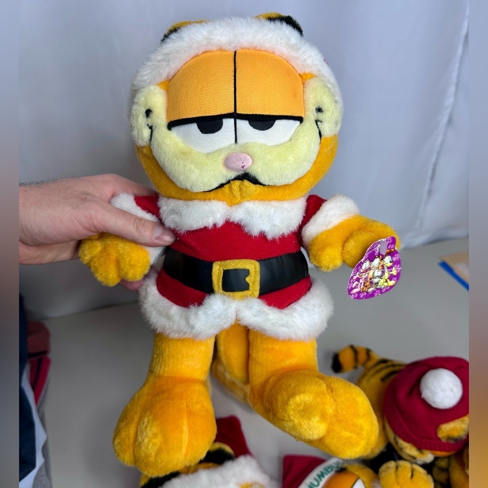 Lot of 8 Vintage Garfield Christmas Plush 1978+ Dakin - Picture 12 of 14